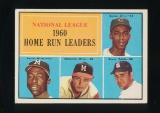1961 Topps Baseball Card #43 National League Home Run Leaders: Aaron-Mathew