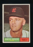 1961 Topps Baseball Card #106 Whitey Herzog Kansas City Athletics
