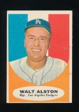 1961 Topps Baseball Card #136 Walt Alston Los Angeles Dodgers