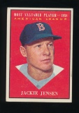 1961 Topps Baseball Card #476 Jacke Jensen Boston Red Sox MVP