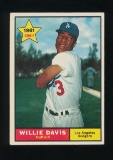 1961 Topps Baseball Card #506 Willie Davis Los Angeles Dodgers