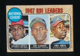 1968 Topps Baseball Card #3 National League RBI Leaders: Orlando Cepeda-Bob