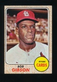 1968 Topps Baseball Card #100 Bob Gibson St Louis Cardinals