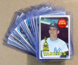 (12) 1969 Topps Low Number Baseball Cards (Commons).  EX or Higher Grade Co