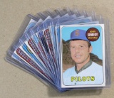 (10) 1969 Topps High Number Baseball Cards (Commons).  EX or Higher Grade C