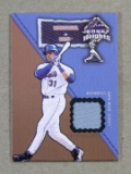 2002 Fleer GAME WORN JERSEY Baseball Card Mike Piazza New York Mets