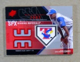 2003 Upper Deck SPX GAME WORN JERSEY Baseball Card #WM-CD2 Carlos Derlgado