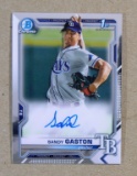 2021 Bowman Chrome AUTOGRAPHED-ROOKIE Baseball Card #CPA-SG Sandy Gaston Ta