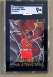 1996-97 Fleer Metallized Basketball Card #128 Michael Jordan Chicago Bulls.