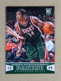 2013-14 Panini ROOKIE Basketball Card #194 Rookie Giannis Antetokounmpo Mil