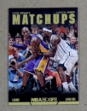 2014 NBA Hoops Matchups Basketball Card #1 Kobe Bryant & LeBron James