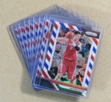 (10) Panini Prizm Red-White-Blue Basketball Cards