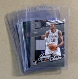 (5) Game Worn Jersey Basketball Cards