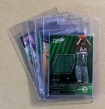 (5) Game Worn Jersey Basketball Cards