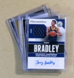 (4) Autographed-Game Worn Jersey Basketball Cards