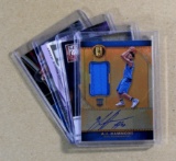 (4) Autographed-Game Worn Jersey Basketball Cards
