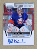 2011 Panini AUTOGRAPHED-ROOKIE Hockey Card #183 Rookie Mikko Koskinen New Y