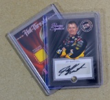 (2) Jeff Burton NASCAR Collector Cards: Autographed Card and Race Event Use