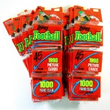 (18) 1990 Topps Football Card Unopened Rak Paks. 46 Cards Each Pak