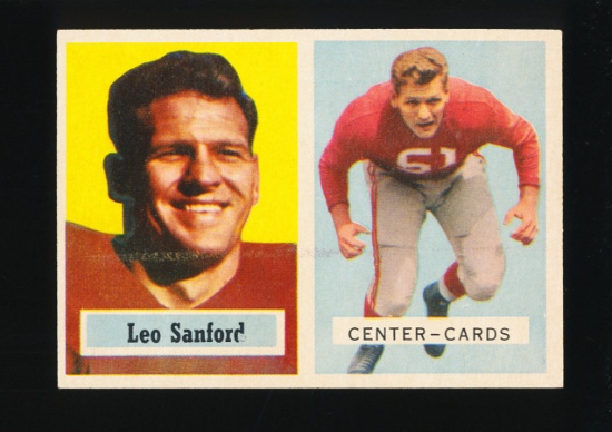 1957 Topps Football Card #74 Leo Sanford Chicago Cardinals
