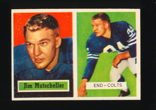1957 Topps Football Card #103 Jim Mutscheller Baltmore Colts