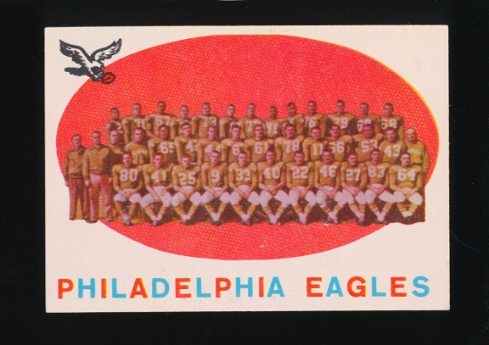 1959 Topps Football Card #31 Philadelphia Eagles Team Card/Checklist (unche