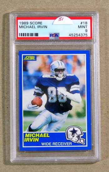 1989 Score ROOKIE Football Card #18 Rookie Hall of Famer Michael Irvin Dall