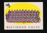 1959 Topps Football Card #17 Baltimore Colts Team Card /Checklist (Unchecke