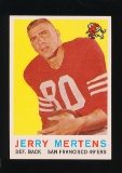 1959 Topps Football Card #42 Jerry Mertens San Francisco 49ers