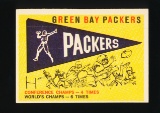 1959 Topps Football Card #98 Green Bay Packers Pennant Card