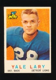 1959 Topps Football Card #131 Hall of Famer Yale Lary Detroit Lions
