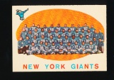 1959 Topps Football Card #133 New York Giants Team Card/Checklist (Unchecke