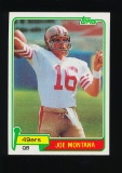 1981 Topps ROOKIE Football Card #216 Rookie Hall of Famer Joe Montana San F