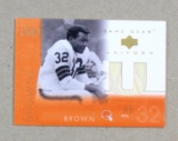 2001 Upper Deck GAME WORN JERSEY Football Card #JB-U Hall of Famer Jim Brow
