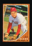 1962 Topps Baseball Card #571 Billy Klaus Philadelphia Phillies (Scarce Sho