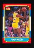 1986 Fleer ROOKIE Basketball Card #131 of 132 Rookie James Worthy Los Angel