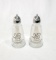 Vintage Anchor Hocking Glass 25th Anniversary Salt & Pepper Shakers