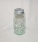 Vintage 1 Quart Blue Masons Jar with Zinc Lid
