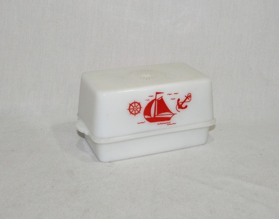 Vintage McKee Butter Dish with Lid. No Chips or Cracks. 6-1/2"