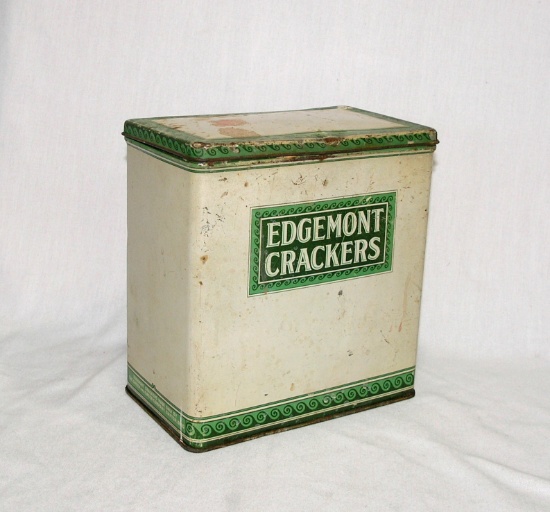Vintage Edgemont Cracker Tin. 4-1/4" x7-3/8" x 8"