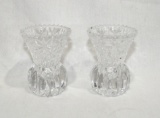 2- Vintage thistle shaped crystal toothpick holder.  3