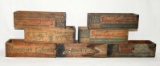 7- wood cheese boxes, including 2 Borden's Cheese boxes,4 Blue Label superc