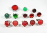 13- 1950s-60s varied sized  Bicycle Reflectors
