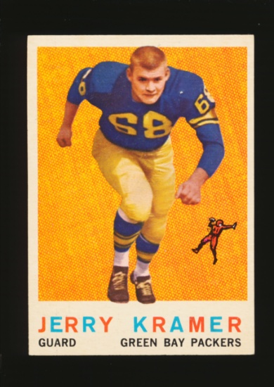 1959 Topps ROOKIE Football Card #116 Rookie Hall of Famer Jerry Kramer Gree