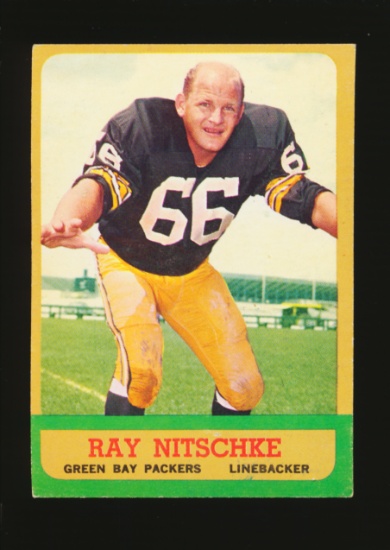 1963 Topps ROOKIE Football Card #96 Rookie Hall of Famer Ray Nitschke Green