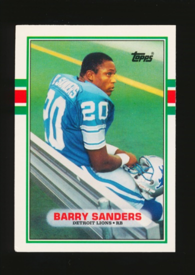 1989 Topps ROOKIE Football Card #83T Rookie Hall of Famer Barry Sanders Det