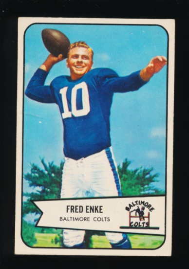 1954 Bowman Football Card #14 Fred Enke Baltimore Colts
