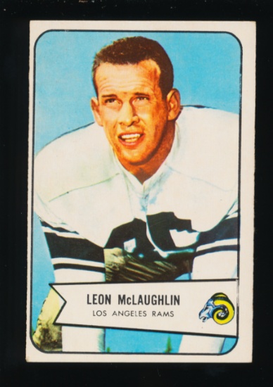 1954 Bowman Football Card #56 Leon McLaughlin Los Angeles Rams