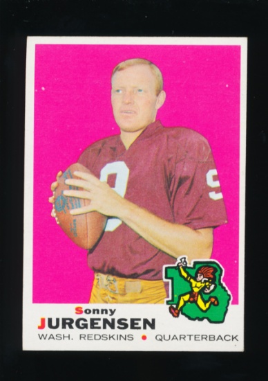 1969 Topps Football Card #227 Hall of Famer Sonny Jurgenson Washington Reds
