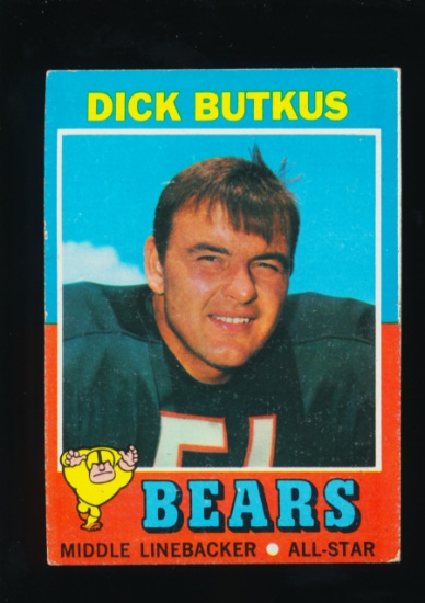 1971 Topps Football Card #25 Hall of Famer Dick Butkus Chicago Bears